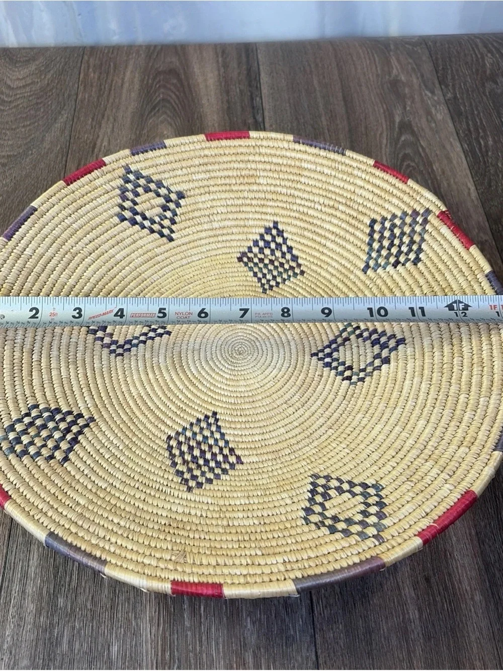 Tribal Southwest Native American Hand Woven Coil Harvest Basket Bowl 13